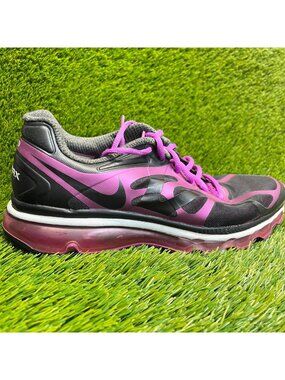 Nike Air Max Plus 2012 Womens Size 8.5 Black Purple Running Shoes Sneakers
